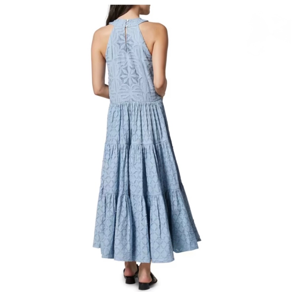 NWOT Joie Decosta Eyelet Halterneck Maxi Dress, Size L - Picture 2 of 11